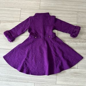 Janie and Jack purple jacquard dress, size 5